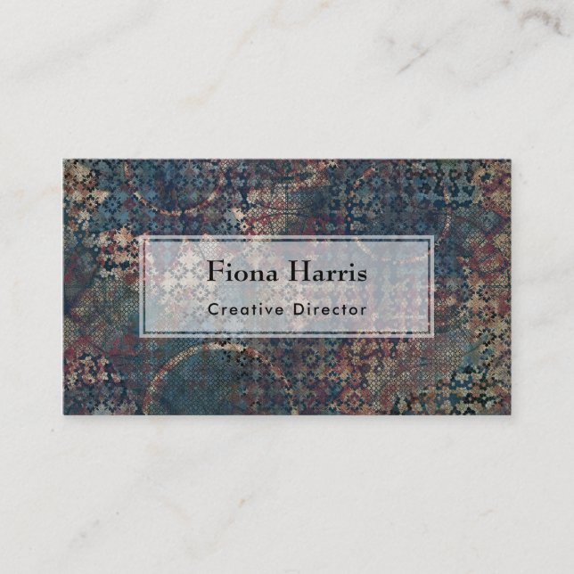 Carte De Visite Motifs grungy avec des patchwork de Textures (Devant)