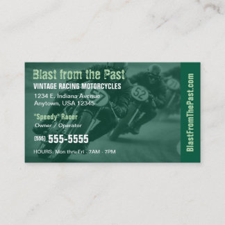 Carte De Visite Moto de course vintage | Sport automobile classiqu