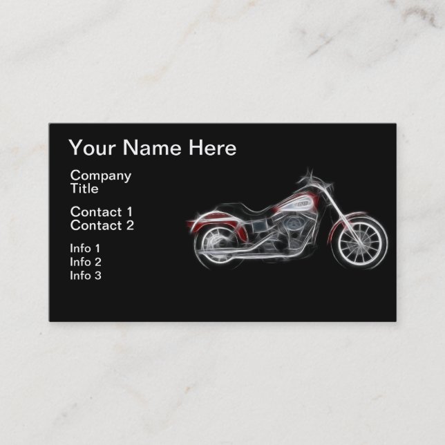 Carte De Visite Moto de poids lourd de porc de couperet (Devant)