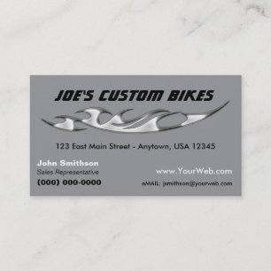 Carte De Visite Moto personnalisée Magasin de vélos personnalisé