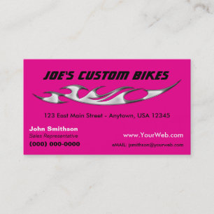 Carte De Visite Moto personnalisée   Magasin de vélos personnalisé
