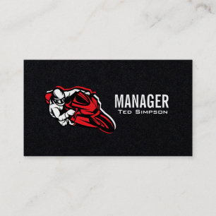 Carte De Visite Moto Sports Motorcycle Racing Team Manager