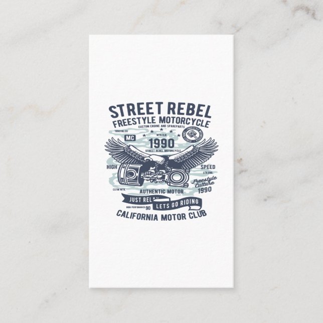 Carte De Visite Moto Street Rebel (Devant)