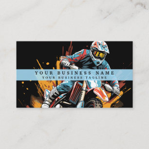 Carte De Visite Motocycliste moderne de motocross
