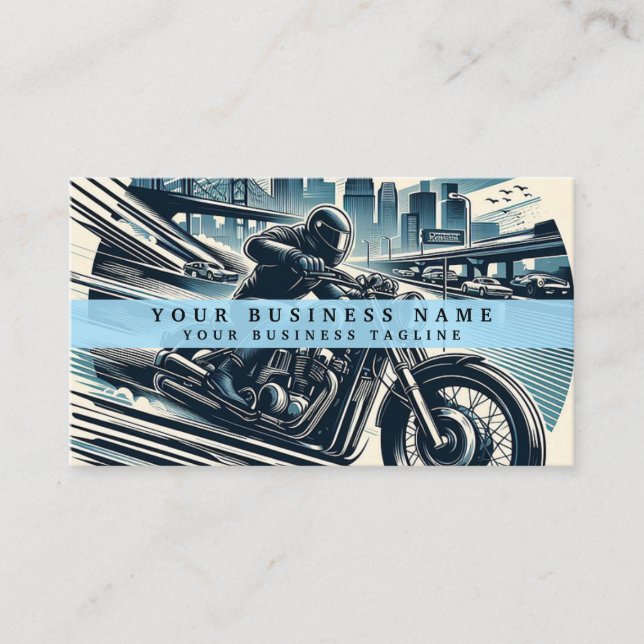Carte De Visite Motorcycle moderne Motorcross Biker (Devant)