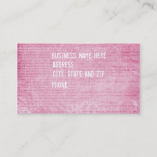 Carte De Visite Mots écrits