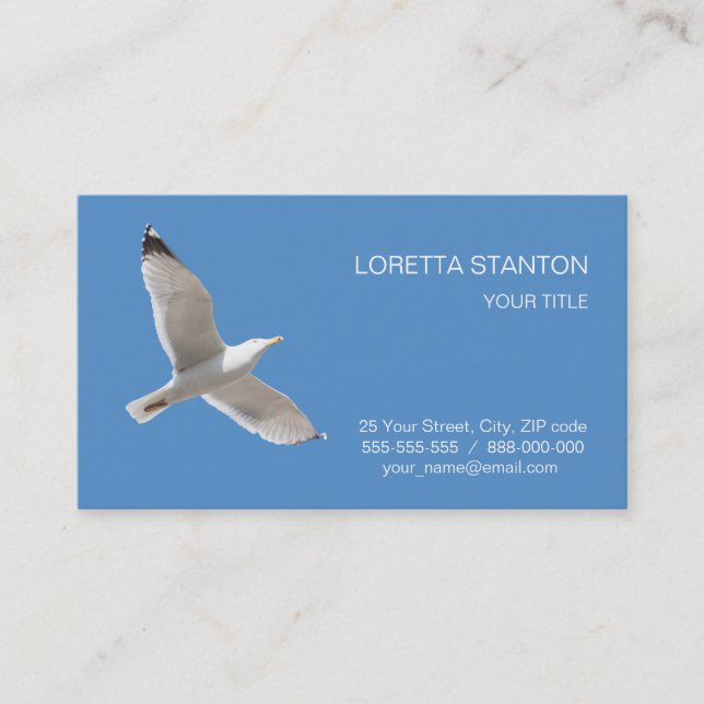 Carte De Visite Mouette de vol (Devant)