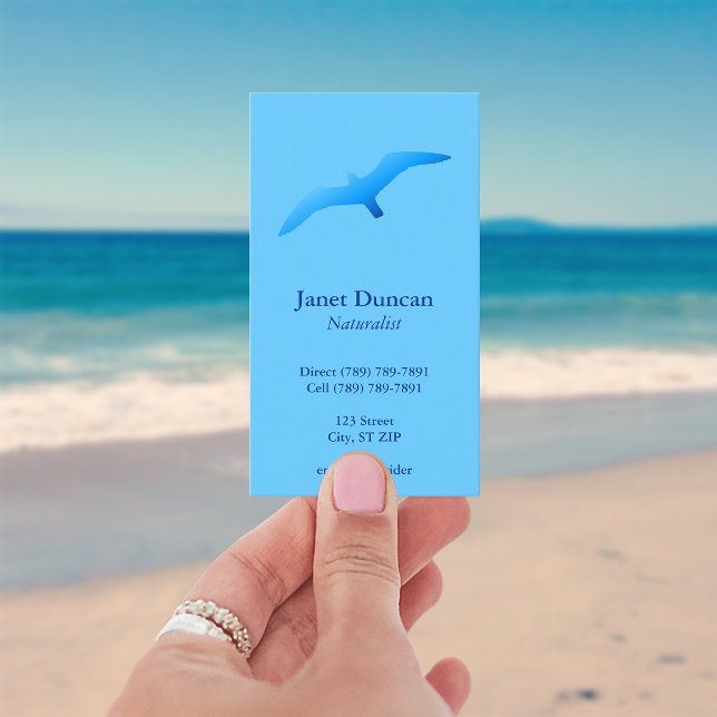 Carte De Visite Mouette Volante (Modern Minimalist Bird Business Cards)