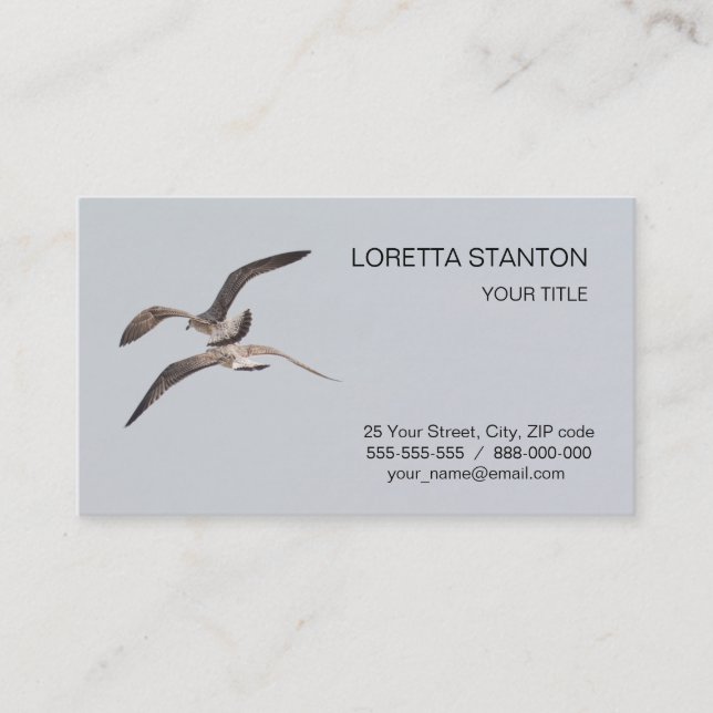 Carte De Visite Mouettes volantes (Devant)