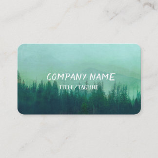 Carte De Visite mountain pine forest nature art misty landscape
