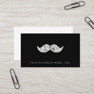 Carte De Visite Moustache gris-clair (style d'impression