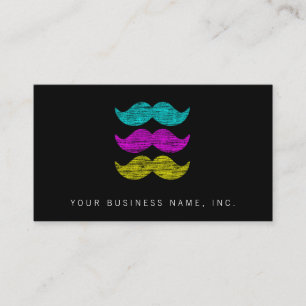 Carte De Visite Moustaches de CMY (style d'impression