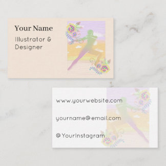 Carte De Visite Mouvement Serein Flux de Tai Chi Pastel