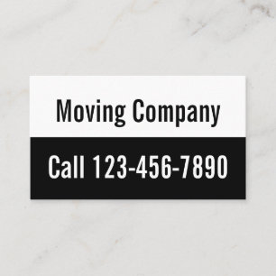 Carte De Visite Moving Company Black and White Promotionnels