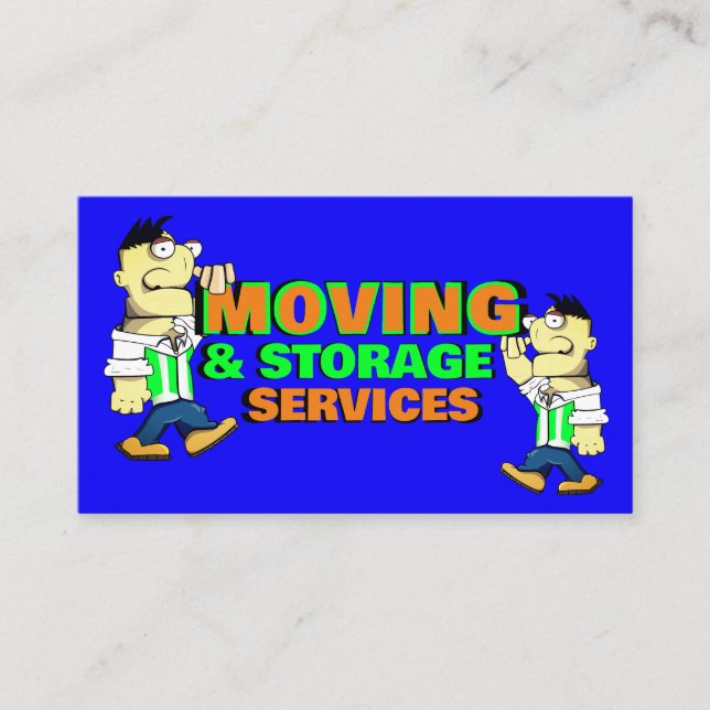 Carte De Visite Moving & Storage Company Full Service Professionne (Devant)