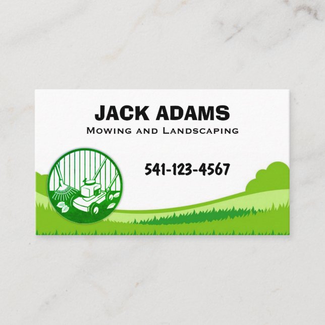 Carte De Visite Mowing and Landscaping Business Card (Devant)
