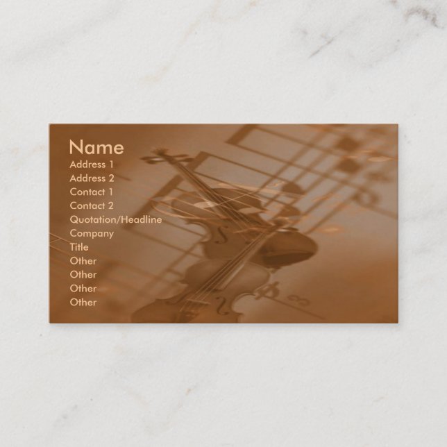 Carte de visite Mozart (Devant)