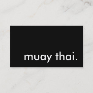 Carte De Visite muay thai.