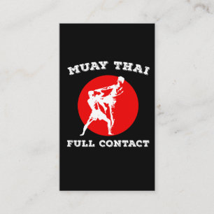 Carte De Visite Muay Thai Full Contact d'affaires Thai Martial Art