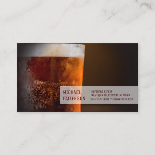Carte De Visite Mug de bière à froid   Restaurateur