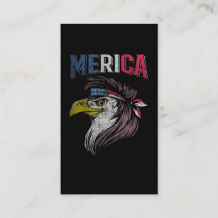 Carte De Visite Mullet Eagle American Flag USA Redneck Bird 4e