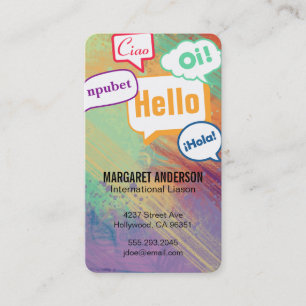 Carte De Visite Multi Langue Communications