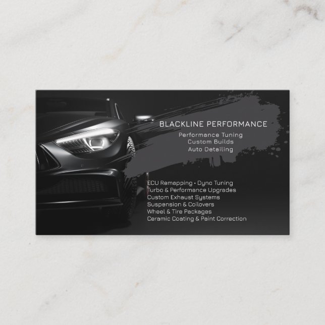 Carte De Visite Multiple photos Auto Detailing Tuning Professional (Devant)