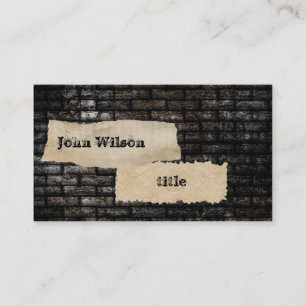 Carte De Visite Mur de brique de grunge professionnel