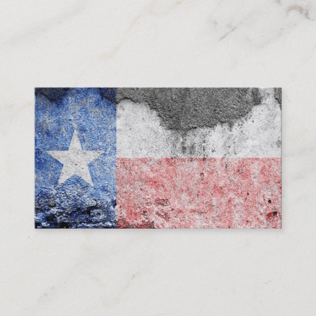 Carte De Visite mur de briques de drapeau du Texas (Devant)
