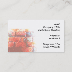 Carte De Visite Mur de briques et espace blanc. Digitals art.