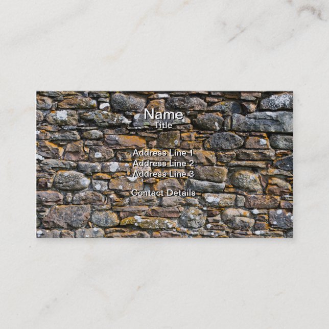 Carte De Visite Mur de champ de bataille de Culloden (Devant)