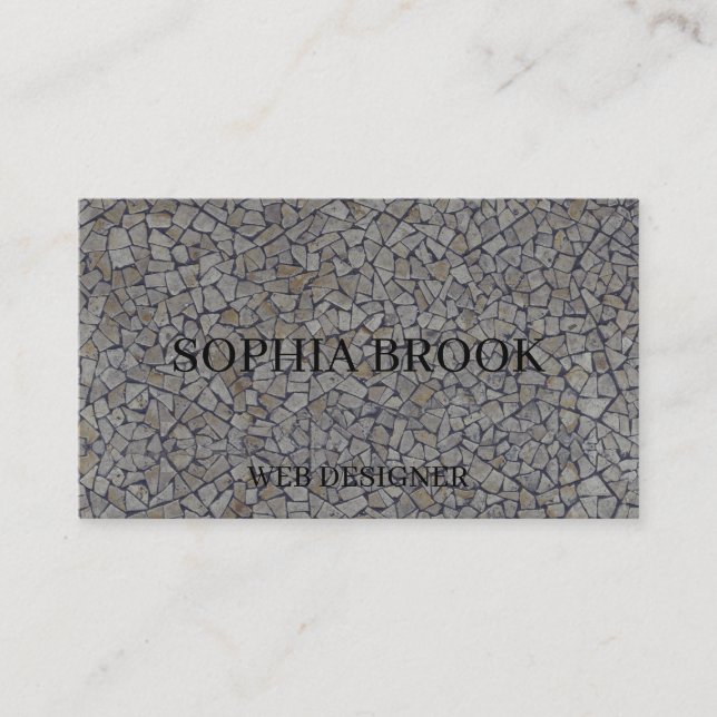 Carte De Visite Mur de pierre traditionnelle méditerranéenne roman (Devant)