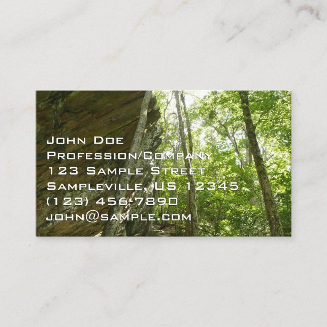 Carte De Visite Mur de roche Frazier dans le parc national de Shen (Devant)