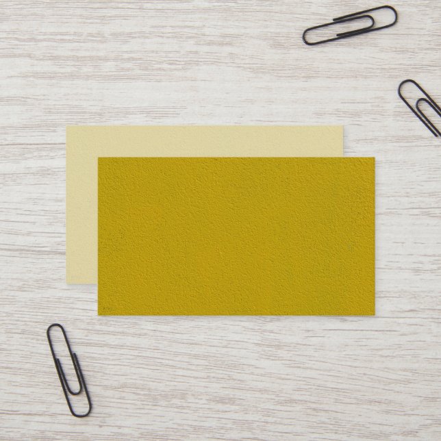 Carte De Visite Mur de ville en stuc jaune moutarde (Devant/Arrière en situation)