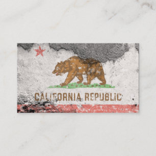 Carte De Visite mur en brique du drapeau de la californie
