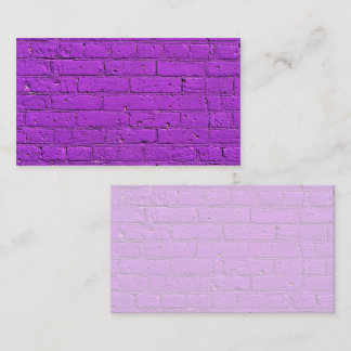 Carte De Visite Mur en brique violet peint