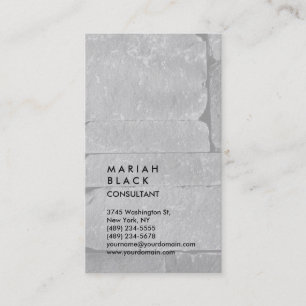 Carte De Visite Mur gris vertical professionnel tendance