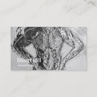 Carte De Visite Muscles personnels d'entraîneur et de chrome de