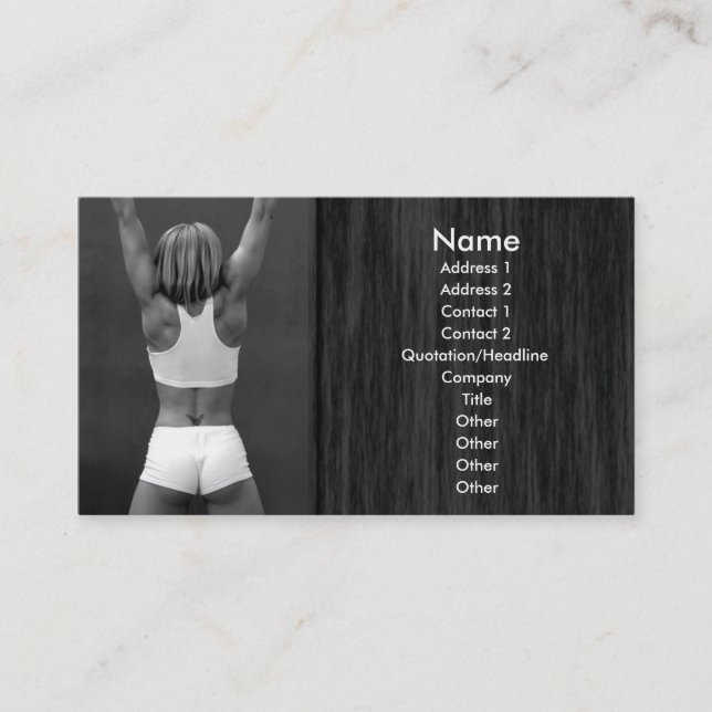 Carte De Visite Musculation (Devant)