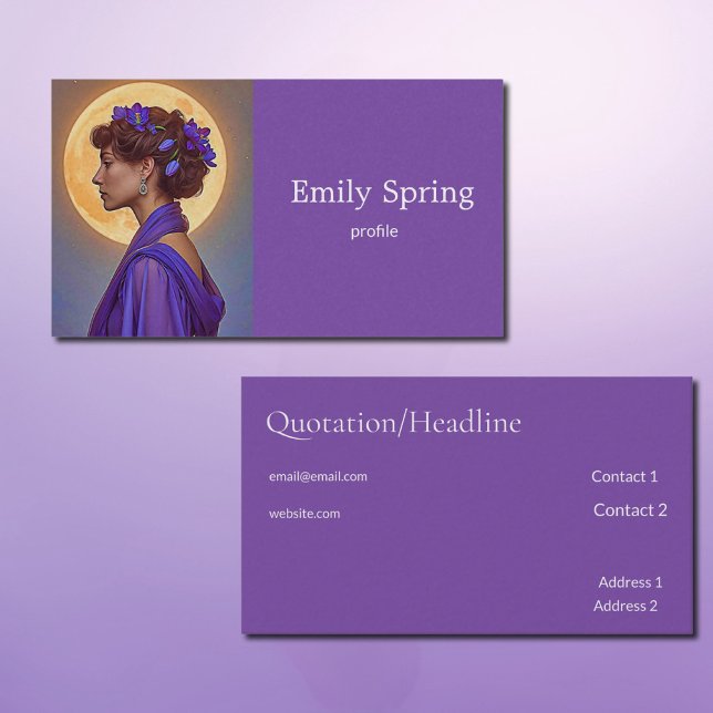 Carte De Visite Muse de la Belle Époque en violet no2 (Créateur téléchargé)