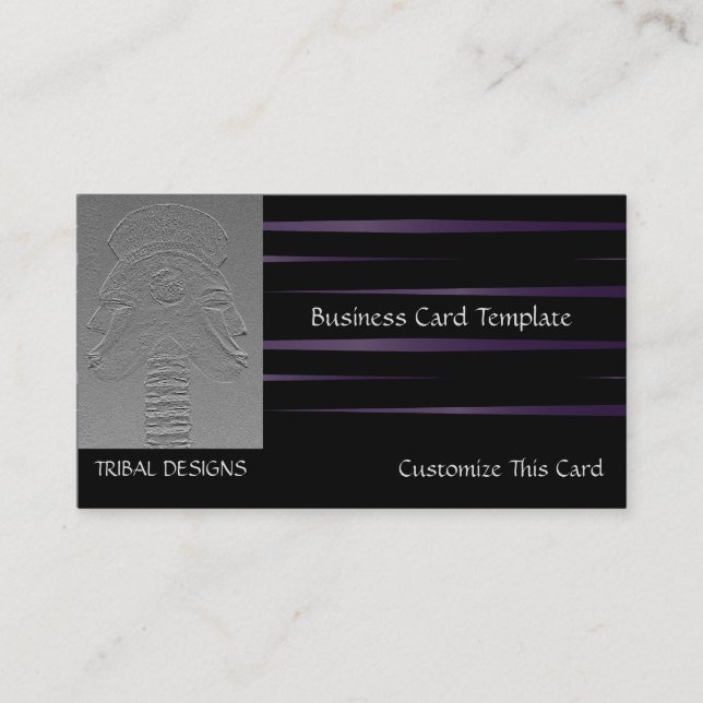 Carte De Visite Musée Africain Masque Tribal Art (Devant)