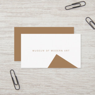 Carte De Visite Musée angle minimal avant et arrière solide