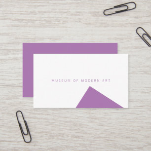 Carte De Visite Musée angle minimal avant et arrière solide