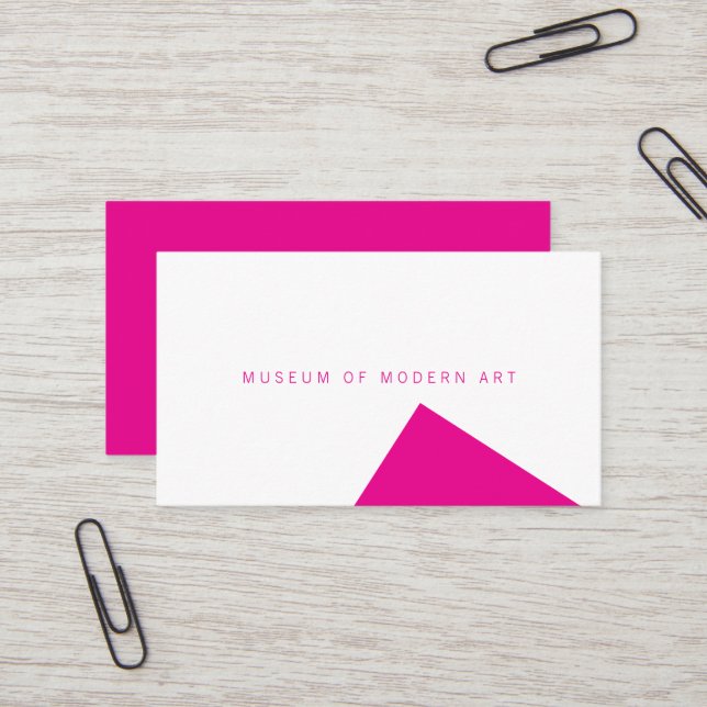 Carte de visite Musée Minimal Angle Avant et Arriè (Devant/Arrière en situation)