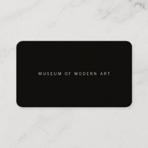 Carte De Visite Musée minimaliste Centre avant et arrière Deux a