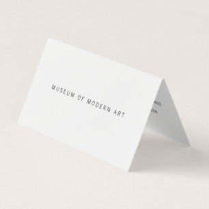 Carte De Visite Musée minimaliste Centre avant et arrière Deux aff