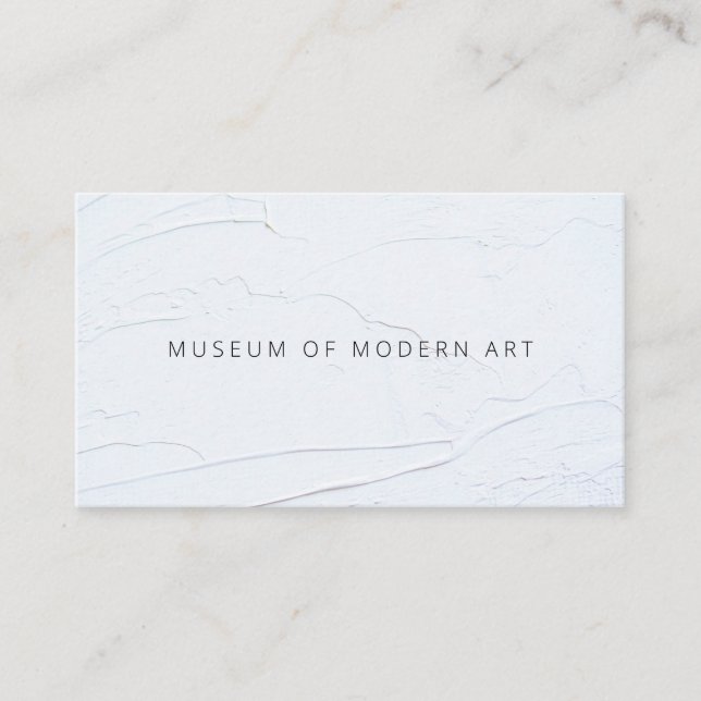 Carte De Visite Musée minuscule Peinture blanche brossée (Devant)