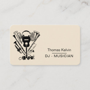 Carte De Visite Music Instruments Event Organizer DJs Player