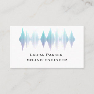Carte De Visite Music Studio Professional Sound Engineer Minimal B