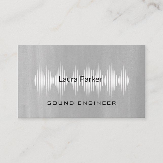 Carte De Visite Music Studio Professional Sound Engineer Minimal B (Devant)